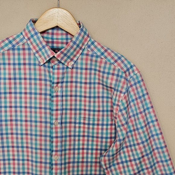 vineyard vines Men's Classic Fit Solid Shirt in Stretch Cotton, Jake Blue, X-Large